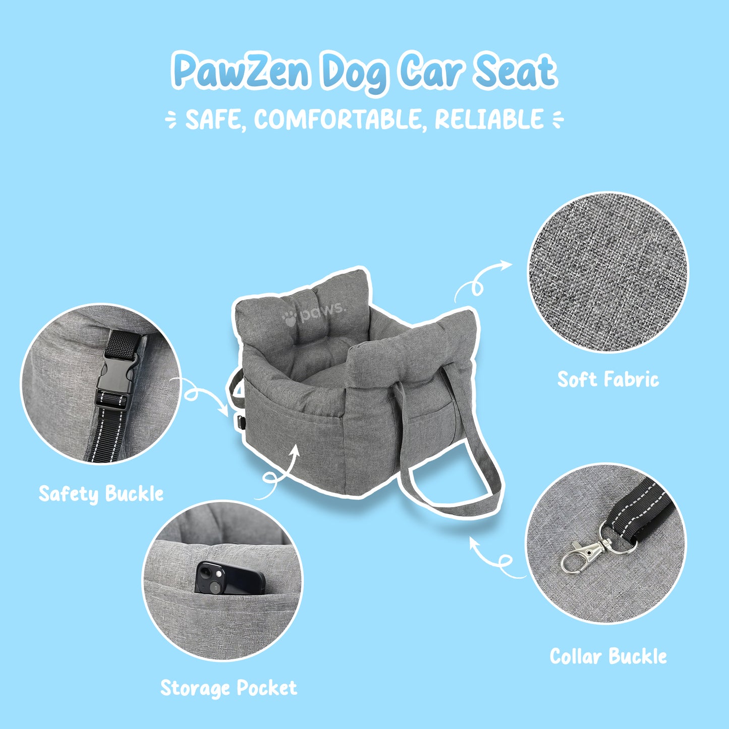 PawZen™ Dog Car Seat